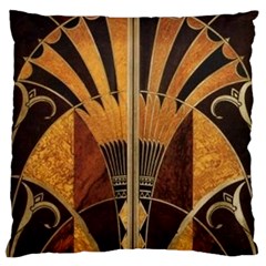 Art Deco Gold Large Cushion Case (one Side) by NouveauDesign