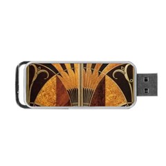 Art Deco Gold Portable Usb Flash (one Side) by NouveauDesign