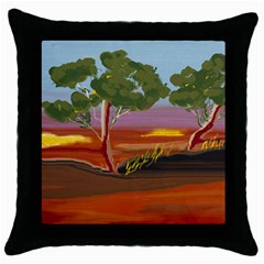 Dry Dusty Land Ahead, By Julie Grimshaw 2017 Black Throw Pillow Case by JulieGeesFashion