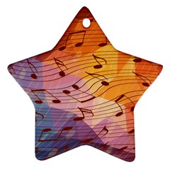 Music Notes Ornament (star) by linceazul