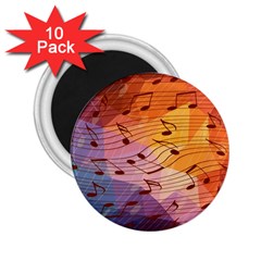 Music Notes 2 25  Magnets (10 Pack)  by linceazul