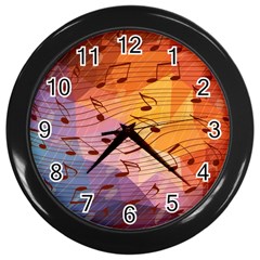 Music Notes Wall Clocks (black) by linceazul