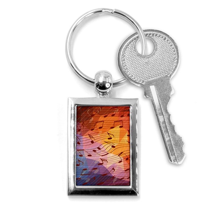 Music Notes Key Chains (Rectangle) 