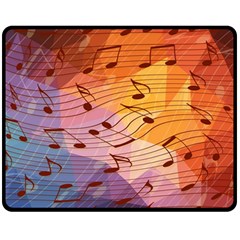 Music Notes Fleece Blanket (medium)  by linceazul