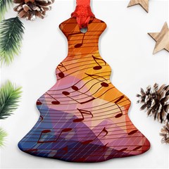 Music Notes Christmas Tree Ornament (two Sides) by linceazul