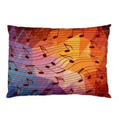 Music Notes Pillow Case (two Sides) by linceazul