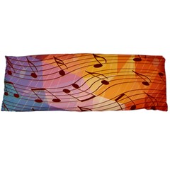 Music Notes Body Pillow Case (dakimakura) by linceazul