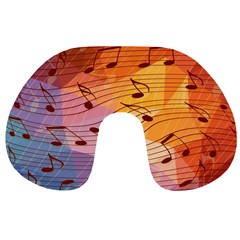 Music Notes Travel Neck Pillows by linceazul