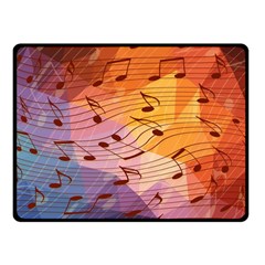 Music Notes Double Sided Fleece Blanket (small)  by linceazul