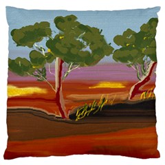 Dry Dusty Land Ahead, By Julie Grimshaw 2017 Large Flano Cushion Case (two Sides)