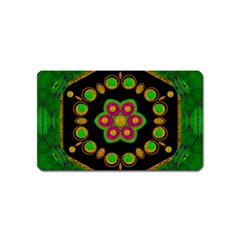 Magic Of Life A Orchid Mandala So Bright Magnet (name Card) by pepitasart