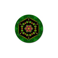 Magic Of Life A Orchid Mandala So Bright Golf Ball Marker (4 Pack) by pepitasart