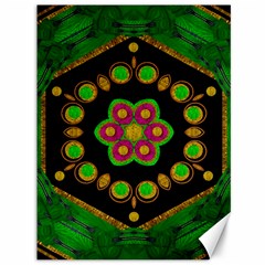 Magic Of Life A Orchid Mandala So Bright Canvas 36  X 48   by pepitasart