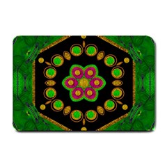 Magic Of Life A Orchid Mandala So Bright Small Doormat  by pepitasart