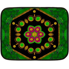 Magic Of Life A Orchid Mandala So Bright Fleece Blanket (mini) by pepitasart