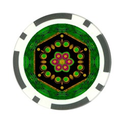 Magic Of Life A Orchid Mandala So Bright Poker Chip Card Guard (10 Pack) by pepitasart