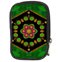 Magic Of Life A Orchid Mandala So Bright Compact Camera Cases by pepitasart