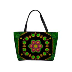 Magic Of Life A Orchid Mandala So Bright Shoulder Handbags by pepitasart