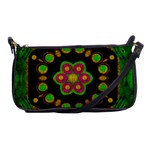 Magic Of Life A Orchid Mandala So Bright Shoulder Clutch Bags Front