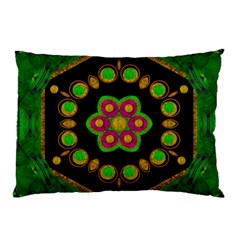 Magic Of Life A Orchid Mandala So Bright Pillow Case (two Sides) by pepitasart