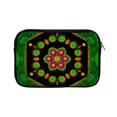 Magic Of Life A Orchid Mandala So Bright Apple Ipad Mini Zipper Cases by pepitasart