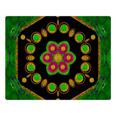 Magic Of Life A Orchid Mandala So Bright Double Sided Flano Blanket (large)  by pepitasart