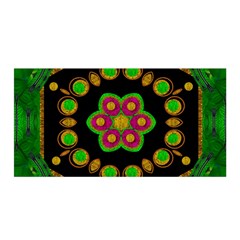 Magic Of Life A Orchid Mandala So Bright Satin Wrap by pepitasart