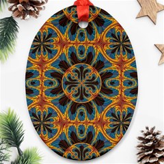 Tapestry Pattern Ornament (oval) by linceazul