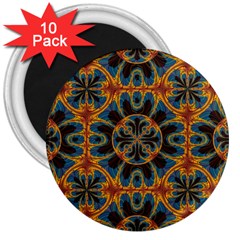 Tapestry Pattern 3  Magnets (10 Pack)  by linceazul