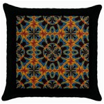 Tapestry Pattern Throw Pillow Case (Black) Front