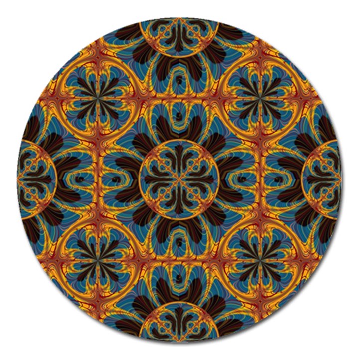 Tapestry Pattern Magnet 5  (Round)