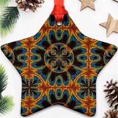 Tapestry Pattern Star Ornament (two Sides) by linceazul