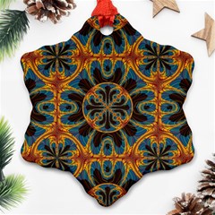 Tapestry Pattern Ornament (snowflake) by linceazul