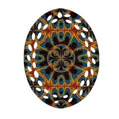 Tapestry Pattern Ornament (oval Filigree) by linceazul