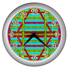 Gift Wrappers For Body And Soul Wall Clocks (silver)  by pepitasart