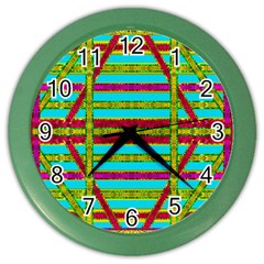 Gift Wrappers For Body And Soul Color Wall Clocks by pepitasart