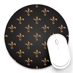 Fleur De Lis Round Mousepads by NouveauDesign