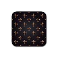 Fleur De Lis Rubber Coaster (square)  by NouveauDesign