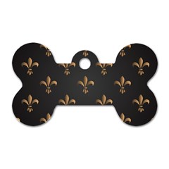 Fleur De Lis Dog Tag Bone (one Side) by NouveauDesign