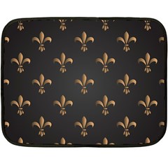 Fleur De Lis Double Sided Fleece Blanket (mini)  by NouveauDesign