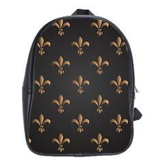 Fleur De Lis School Bag (xl) by NouveauDesign