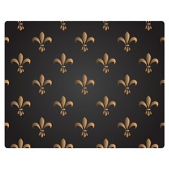 Fleur De Lis Double Sided Flano Blanket (medium)  by NouveauDesign