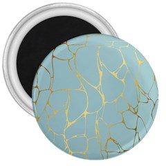 Mint,gold,marble,pattern 3  Magnets by NouveauDesign