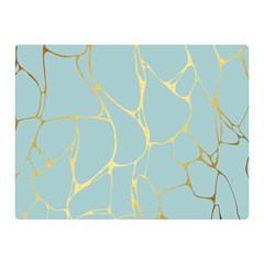 mint,gold,marble,pattern Double Sided Flano Blanket (Mini) 