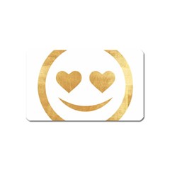 Gold Smiley Face Magnet (name Card) by NouveauDesign