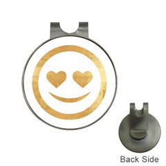 Gold Smiley Face Hat Clips With Golf Markers by NouveauDesign