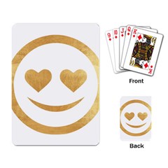 Gold Smiley Face Playing Card by NouveauDesign