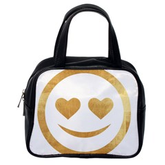 Gold Smiley Face Classic Handbags (one Side) by NouveauDesign