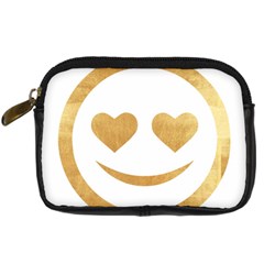 Gold Smiley Face Digital Camera Cases by NouveauDesign