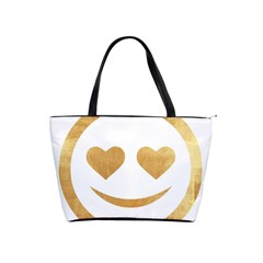 Gold Smiley Face Shoulder Handbags by NouveauDesign